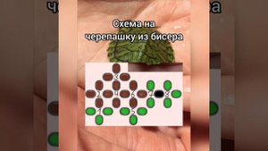 Вот и схема на черепашку из бисера #черепашка #бисершаасия #хочуврек #можноактив #актив #beads#бисе
