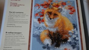 Мои работы шерстью от Риолис. Лисичка - отчет 1. Вышивка крестом.