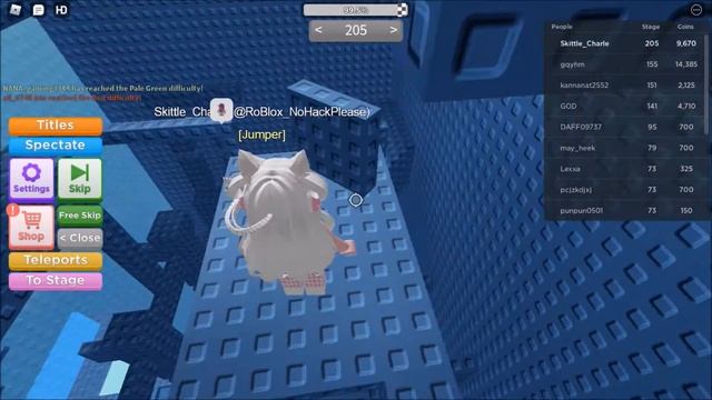 Roblox: No Jumping Difficulty Chart Obby [Stage 201-205] смотреть онлайн
