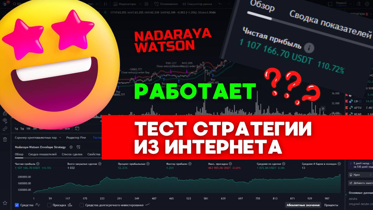 Самая ПРОСТАЯ Стратегия для торговли НОВИЧКАМ 😱 - индикатор NADARAYA WATSON TRADINGVIEW!!