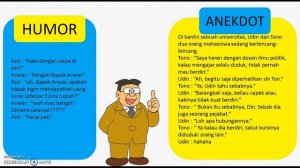 PERBEDAAN TEKS ANEKDOT DAN HUMOR