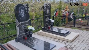 Изготовление и установка двух надгробных плит из гранита в Фалештском районе, Молдова.