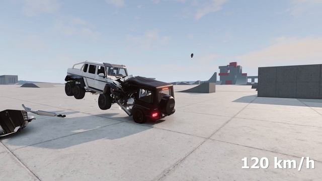 Mercedes-Benz G63 AMG 6x6 vs Mercedes-Benz G63 AMG ? 200 km/h (each one) ? BeamNG.drive CRASH test смотреть онлайн