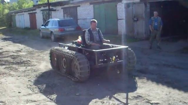 самодельный гусеничник. тест-драйв смотреть онлайн