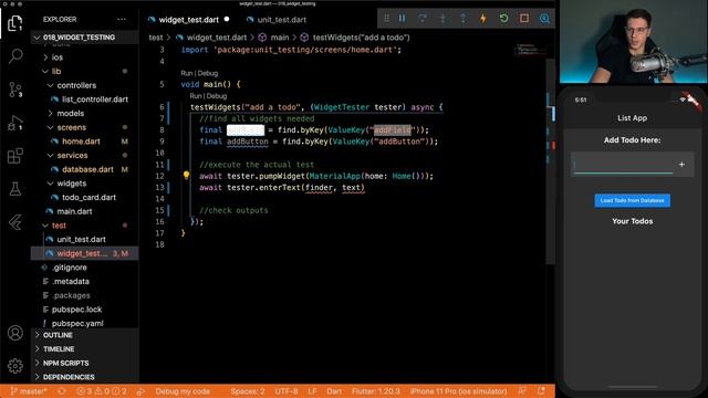 Widget Testing with Flutter