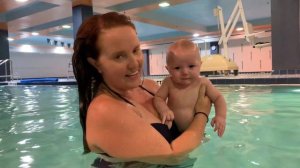 Baby Learning To Swim at 4 Months Old