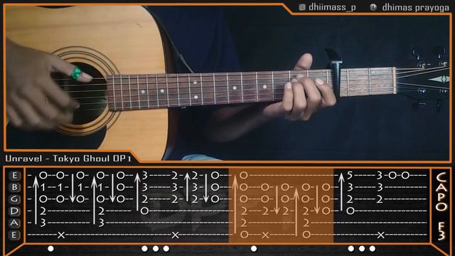 Unravel - Tokyo Ghoul OP1 [Full Version] - Cover Fingerstyle | Tab Tutorial смотреть онлайн