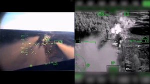 Работа вертолетов Ка-52.