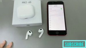 PRO 6S Earbuds compitable All iOS and Androids with high Sound Quality Bluetooth Headset