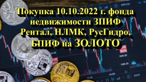 Покупка 10.10.2022 г. фонда недвижимости ЗПИФ Рентал, НЛМК, РусГидро, БПИФ на ЗОЛОТО.mp4