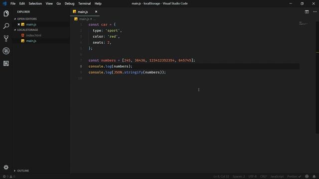 JavaScript: Local Storage