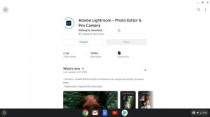 Google Play -  install Adobe Lightroom & Photoshop for Chromebook