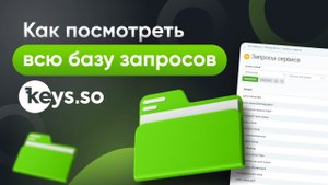 Как посмотреть всю базу запросов Keys.so