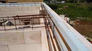 Опалубка под армопояс из перегородочных блоков