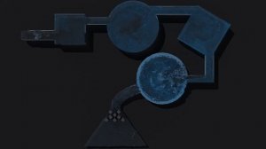 Water simulation in slow motion. FLIP Fluids. Particles.