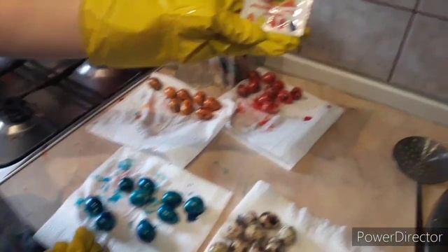 Красим перепелиные яйца к Пасхе. смотреть онлайн