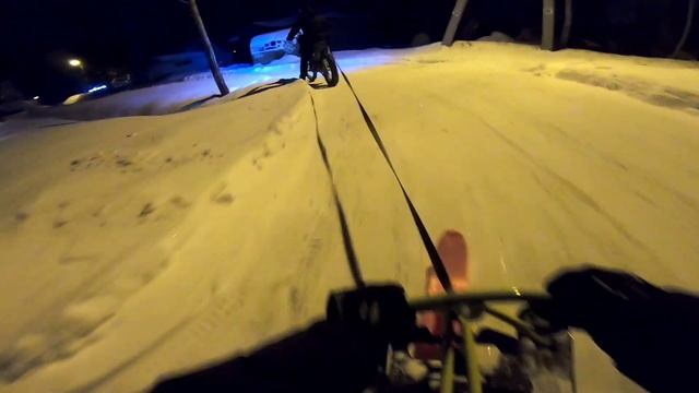 Снегокат за мотоцикл! Покатушки в новый год ❄️?