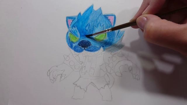 Рисунок Леон Оборотень. How to draw Werewolf Leon Brawl Stars.