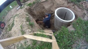 Установка дренажного колодца