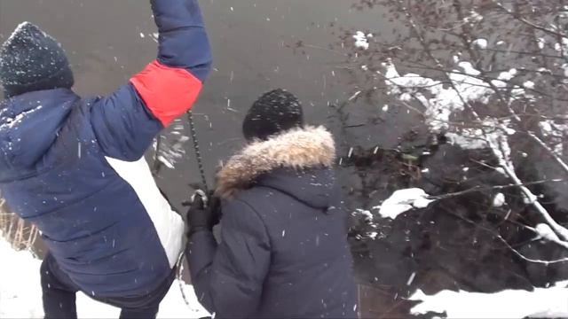 МЕТЕОРИТ ПОИСК С МАГНИТОМ В НИЗОВЬЯХ ПЕХОРКИ SEARCH MAGNET ON THE RIVER IN WINTER