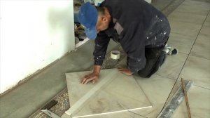 Резка керамогранита по диагонали (турбинкой )