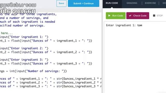 3.5.9 Recipe CodeHS Python