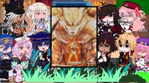 Genshin impact react to naruto shippuden as New Traveler | Gacha Reaction | Sasuke