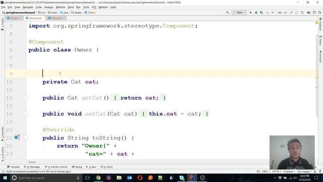 Spring Framework - Lesson 2 - Wiring, Autowiring, Qualifier and more options to manage the context