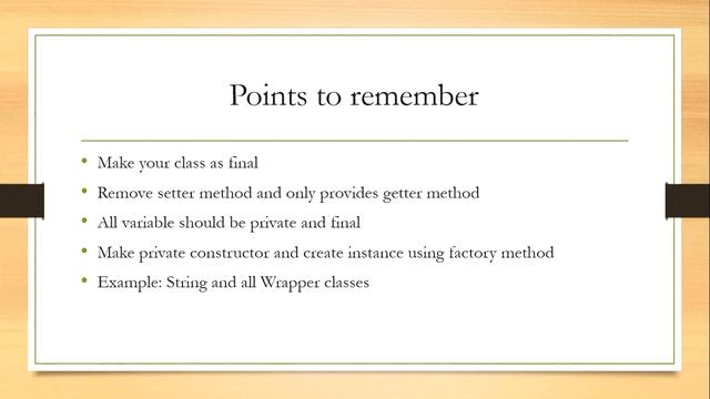 Java Tutorials - Java Immutable Class Example