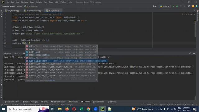 Part 24: Waits | Implicit wait | Explicit wait | Fluent wait in Selenium Python | Telugu