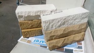 Белый облицовочный кирпич Скала и Колотый (кирпич-фагот.рф)