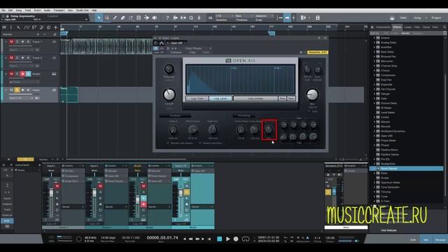 PreSonus Studio One 3. Эффекты реверберации. Mixverb, OpenAIR, Room Reverb