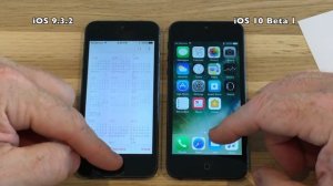 iPhone 5 : iOS 9.3.2 vs iOS 10 Beta 1 Build 14A5261v Speed Test