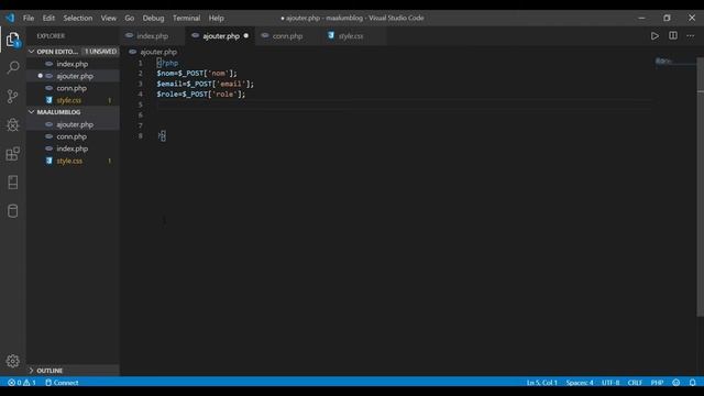 Comment faire du Crud avec PHP 3 Insertion de donnees смотреть онлайн