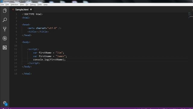 #12 JavaScript is Case Sensitive | JavaScript Tutorial for beginners