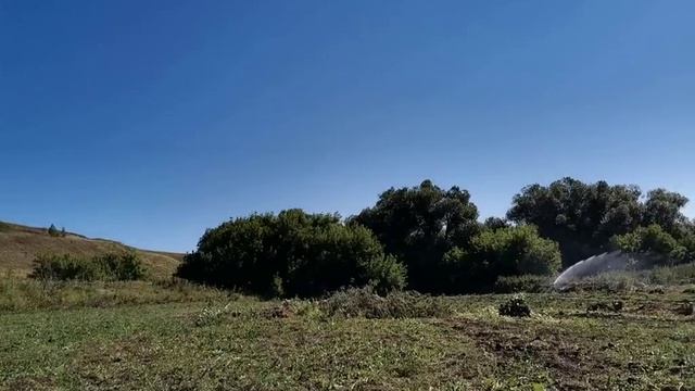 Полив огорода мотопомпой
