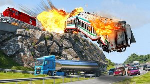 Террористы захватили и взорвали поезд. Бемиджи Драйв - BeamNG.drive
