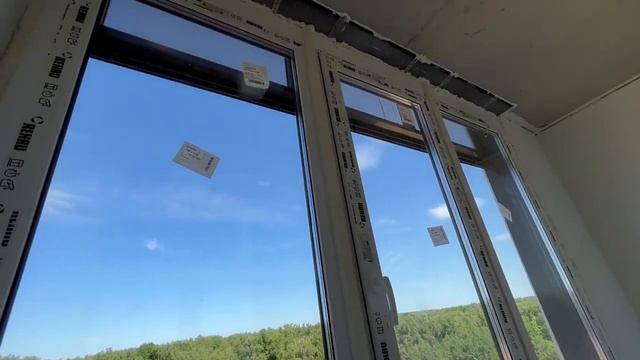 Скандинавский бульвар 9 - заменили остекление лоджии в пол от застройщика на теплый контур Rehau смотреть онлайн