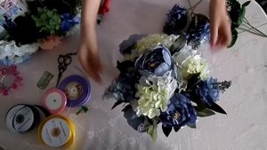 #3 Цветочные композиции. Синие пионы и гортензия