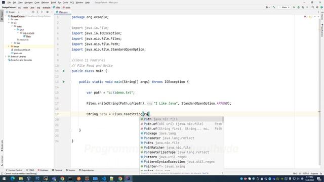 Java 11 features file read and write final | Java Programming