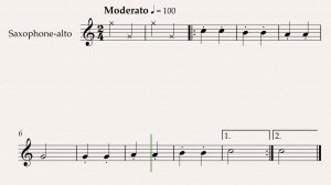 А.Березняк "Белка" видео-минусовка и ноты для саксофона-альта. Темп 100