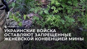 Украинские войска оставляют запрещенные Женевской конвенцией мины