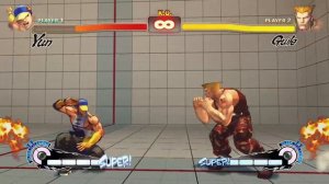 Super Street Fighter 4 Arcade Edition Yun VS. Guile