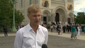 Церемония освещения иконы  в Морском соборе Святителя Николая Чудотворца