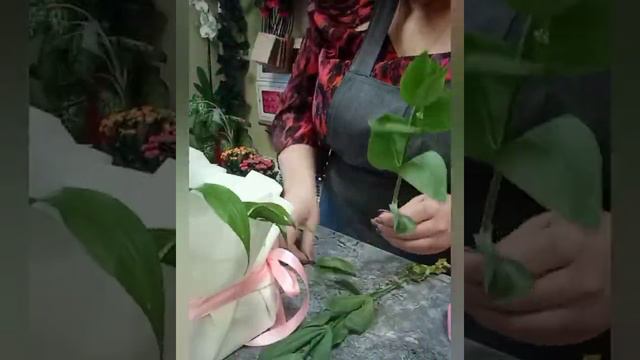 композиция из живых цветов💐 своими руками) легко и просто