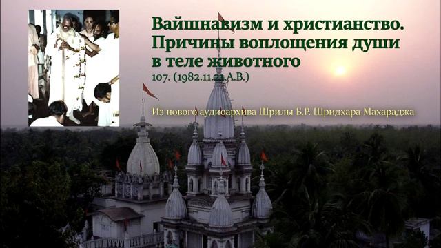 107. Вайшнавизм и христианство. Причины воплощения души в теле животного