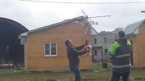 Эксперемент Квадрокоптер на бензине двигатель от тримера