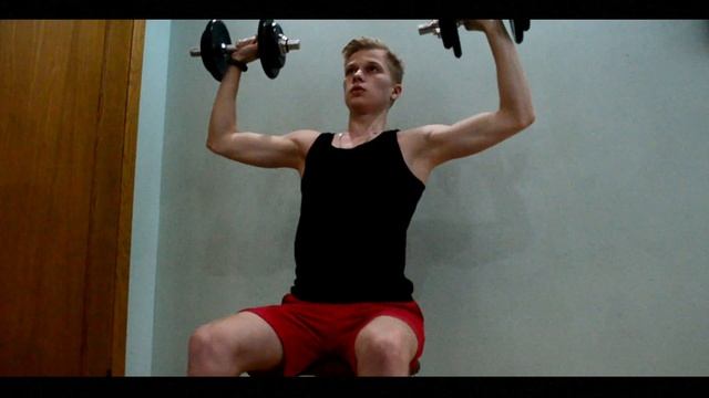 Как накачать плечи с гантелями смотреть онлайн