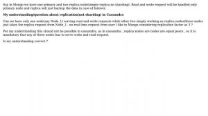 Databases: Replica model in Cassandra vs Mongo?