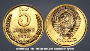 До 30000 рублей за 5 копеек 1976 года - звезда большая